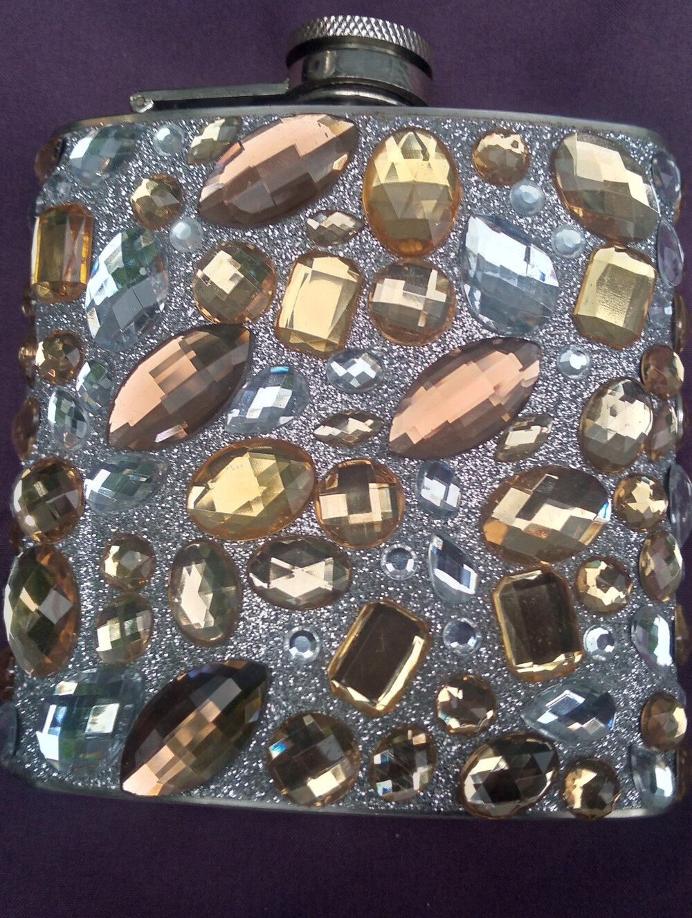 Flask Stainless Steel With Rhinestones